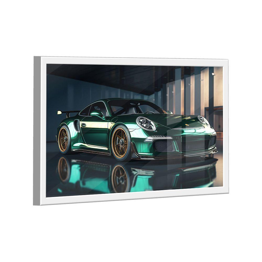 Quadro Porsche Verde -- Br Artes - 1