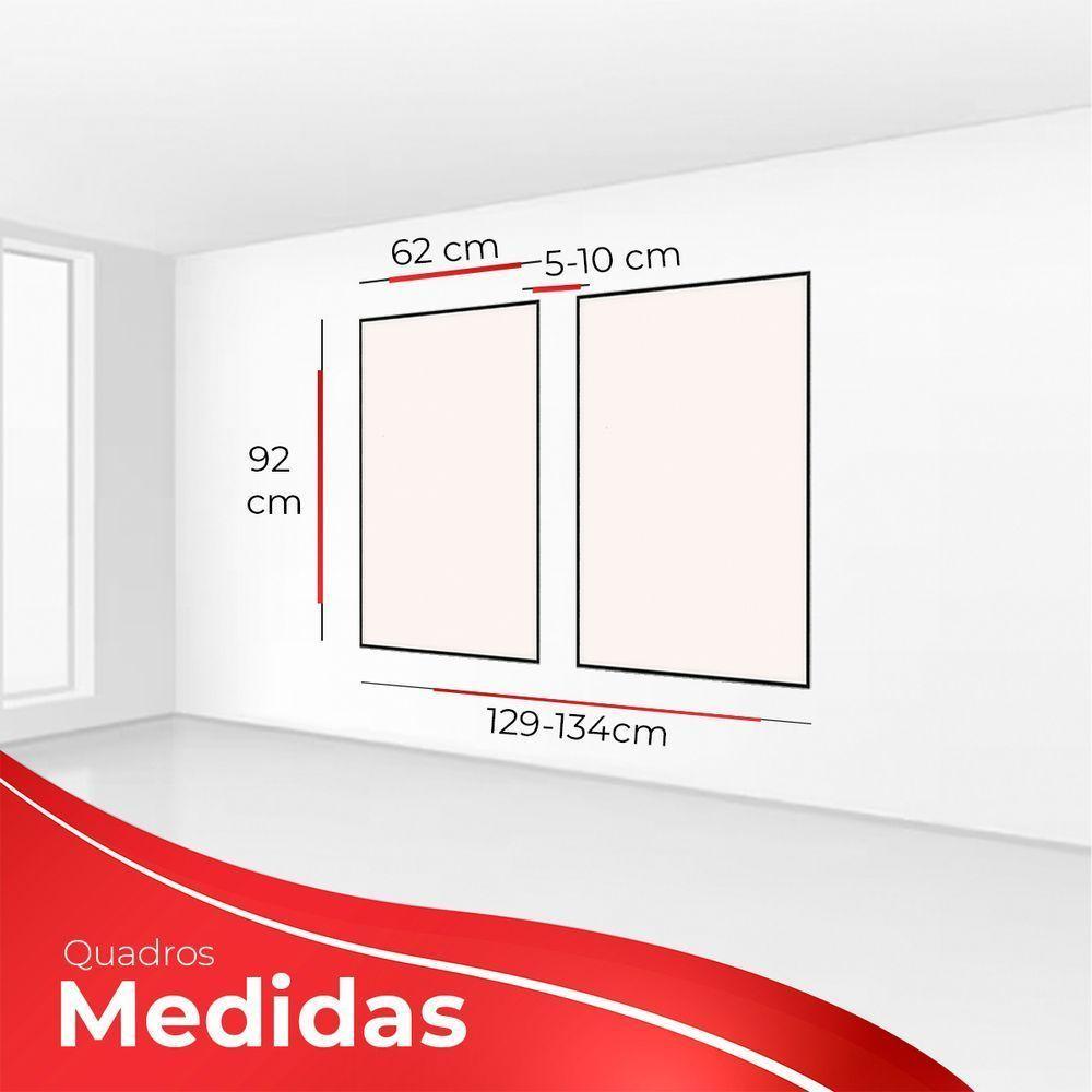 Kit Com 2 Quadros Decorativos Cidades Com Moldura Para Sala Quarto Escritório 62x92 Cidades 007 - 3
