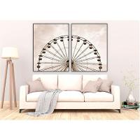 Kit Com 2 Quadros Decorativos Cidades Com Moldura Para Sala Quarto Escritório 92x122 Cidades 009