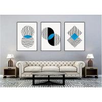 Kit Com 3 Quadros Decorativos Abstratos Com Moldura Para Sala Quarto Escritório 52x722 Abstrato 004 - 6