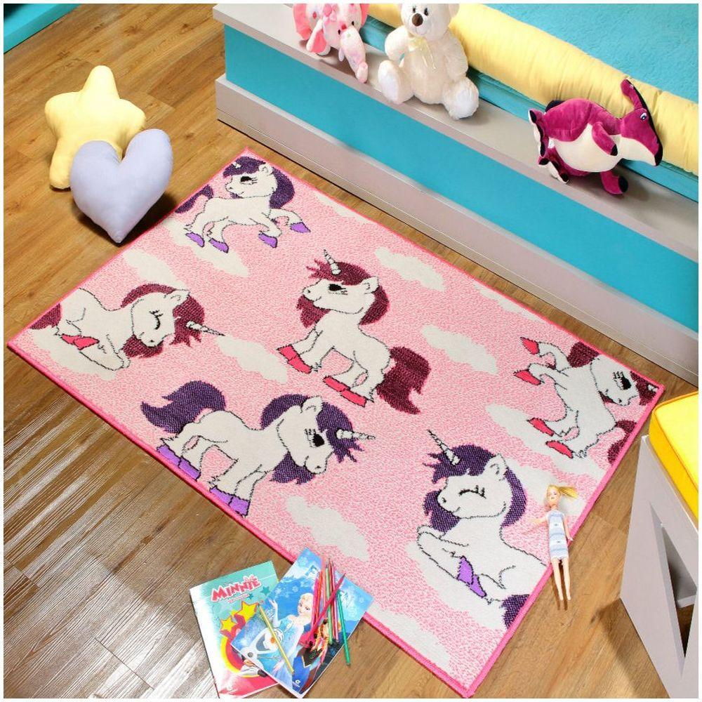 Tapete Infantil 1,00 X 1,50 Antiderrapante Quarto Cinza I-82 - 1