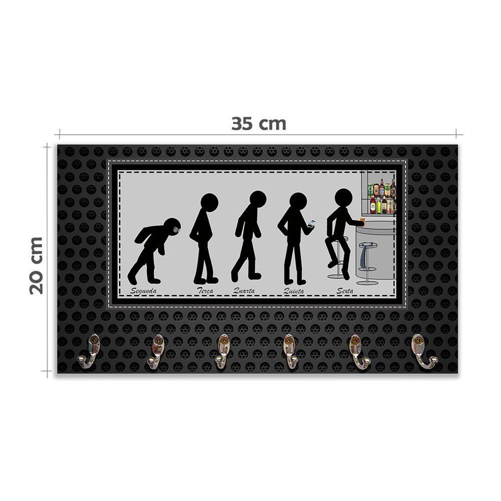 Cabideiro De Parede Porta Chaves Toalhas Palito Cerveja Bar - 4