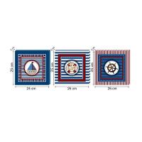 Conjunto Kit Com 3 Quadros Náuticos Decorativos Linha Náutica Marinheiro Mar 4 - 7