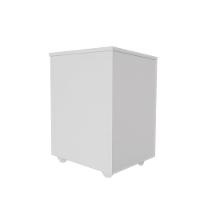 Cesto De Roupas Baú Roupeiro Tulha Com Rodízios Branco - 3