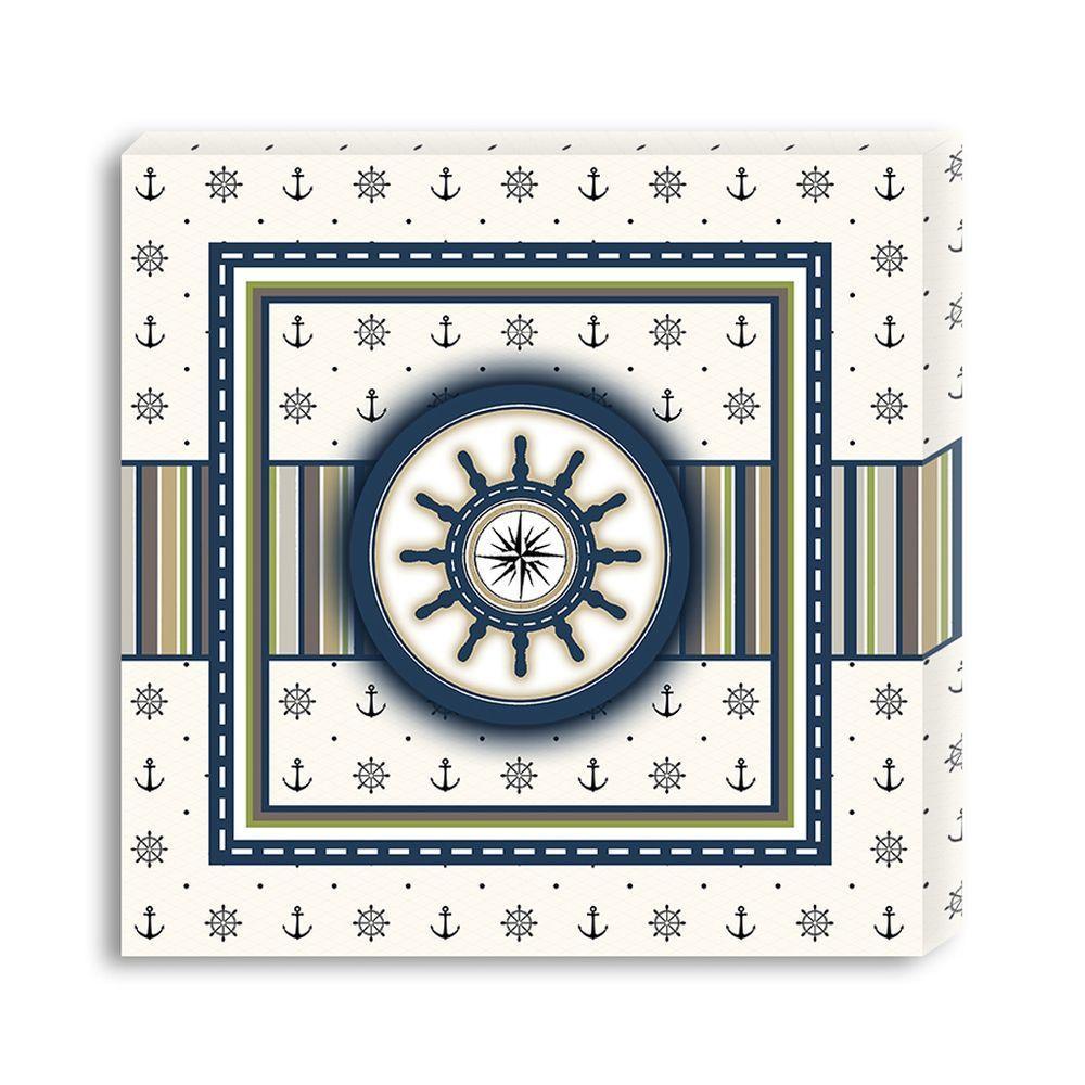 Conjunto Kit Com 3 Quadros Náuticos Decorativos Linha Náutica Marinheiro Mar 3 - 5