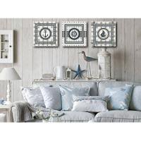 Conjunto Kit Com 3 Quadros Náuticos Decorativos Linha Náutica Marinheiro Mar 3 - 2