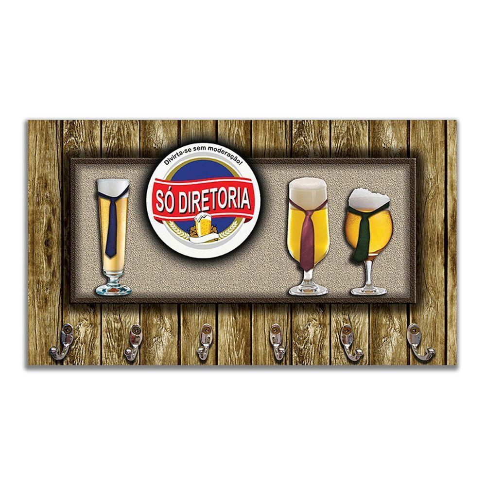 Cabideiro De Parede Porta Chaves Toalhas Cerveja Bar - 1