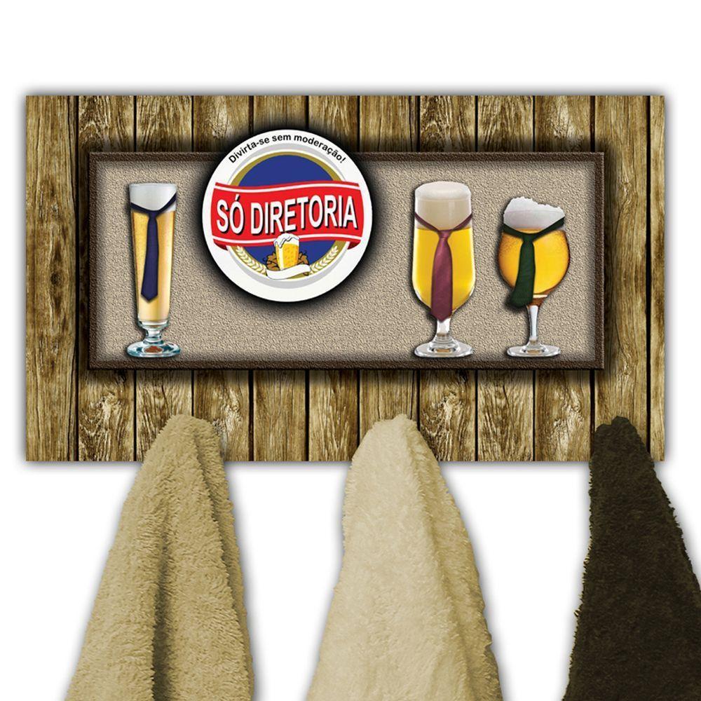 Cabideiro De Parede Porta Chaves Toalhas Cerveja Bar - 3
