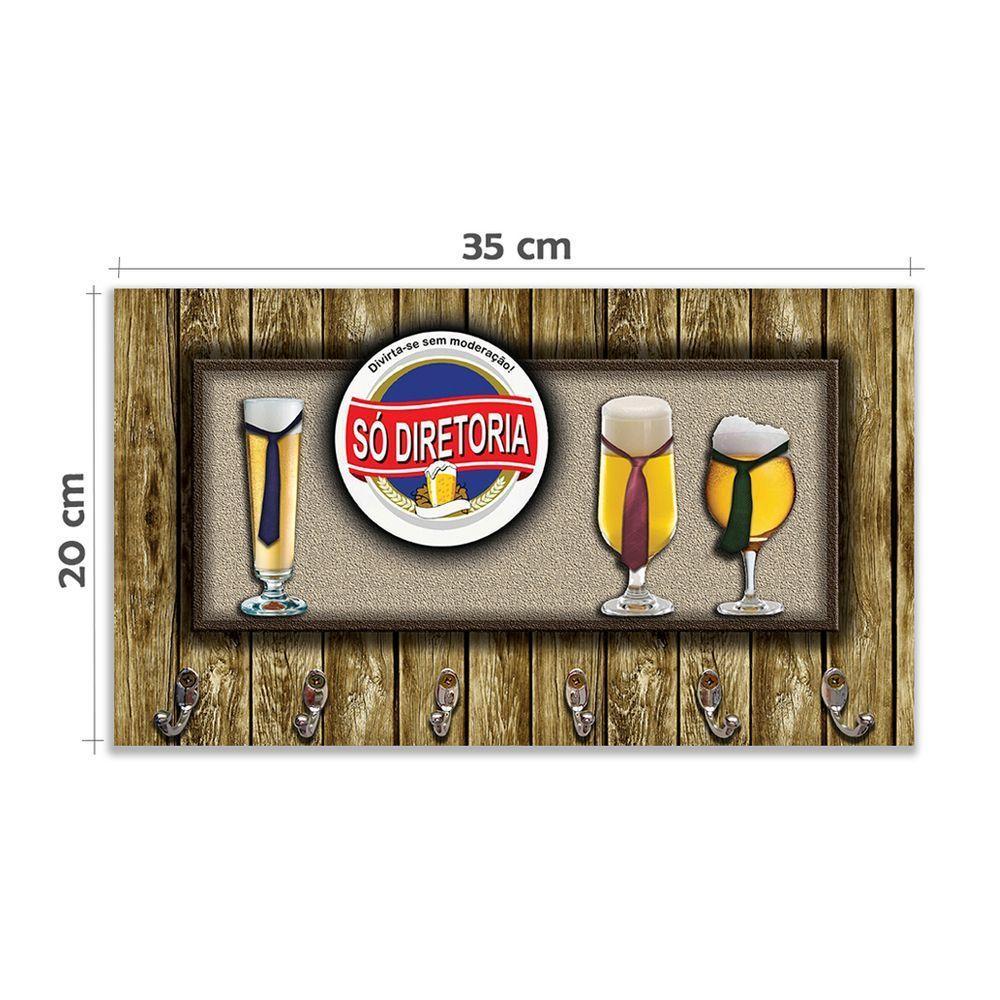 Cabideiro De Parede Porta Chaves Toalhas Cerveja Bar - 4