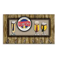 Cabideiro De Parede Porta Chaves Toalhas Cerveja Bar - 1