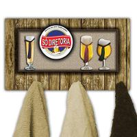 Cabideiro De Parede Porta Chaves Toalhas Cerveja Bar - 3