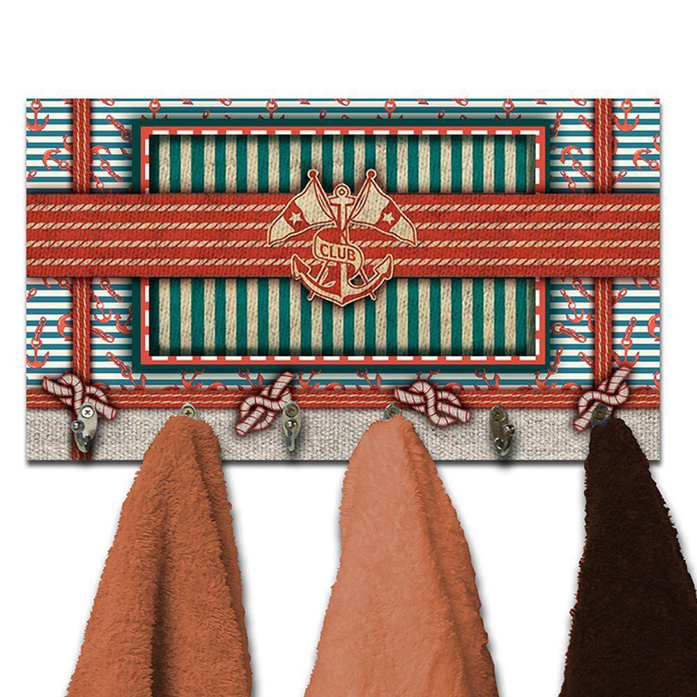 Cabideiro De Parede Porta Chaves Náutica Marinheiro Mar 5 - 3