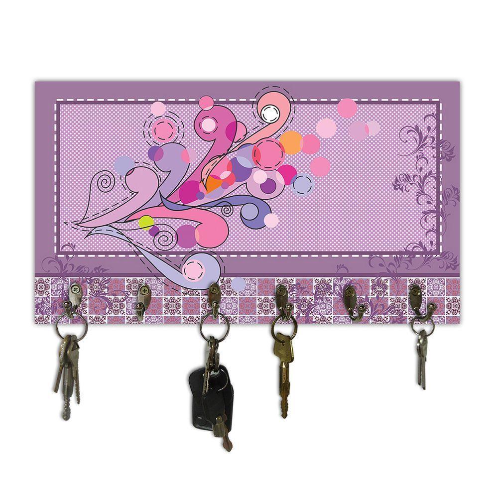 Cabideiro De Parede Porta Colar Chaves Cintos Arabescos - 2