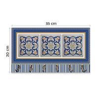 Cabideiro De Parede Porta Colar Chaves Cintos Azulejo Azul - 5