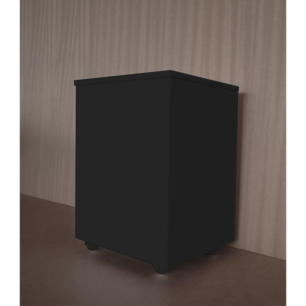 Cesto De Roupas Baú Roupeiro Tulha Com Rodízios Preto - 5