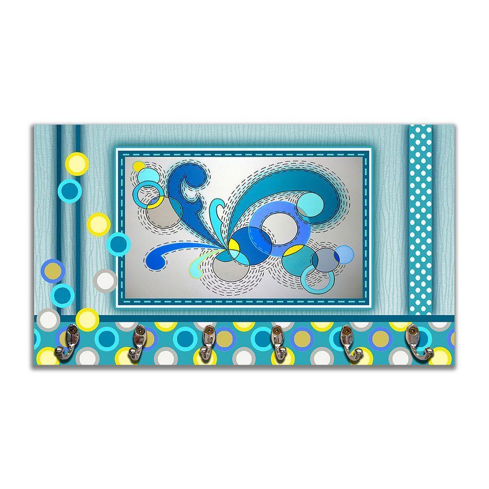 Cabideiro De Parede Porta Colar Chaves Cintos Toalhas Ondas Dançantes - 1