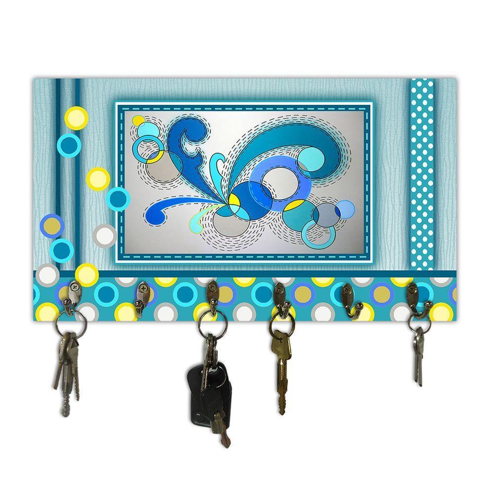 Cabideiro De Parede Porta Colar Chaves Cintos Toalhas Ondas Dançantes - 2