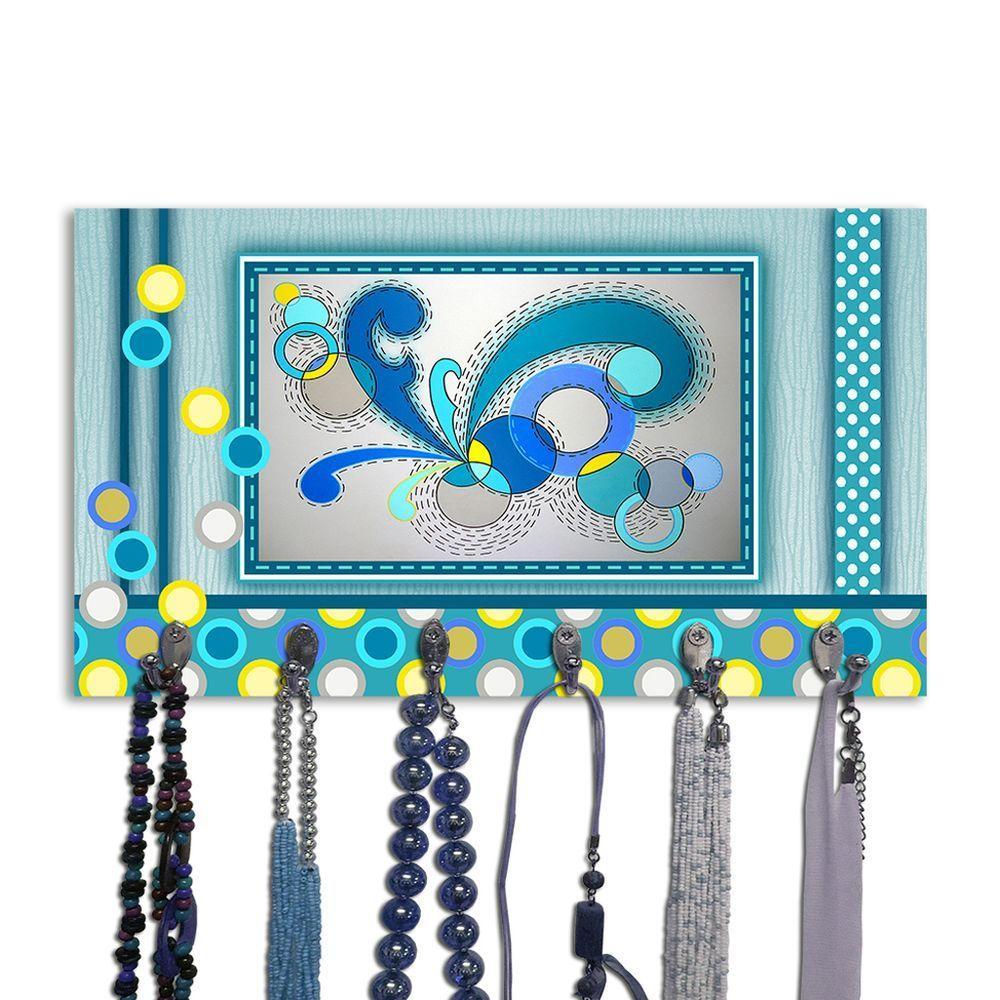 Cabideiro De Parede Porta Colar Chaves Cintos Toalhas Ondas Dançantes - 3