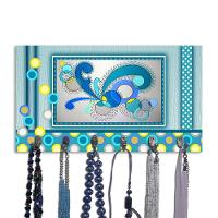 Cabideiro De Parede Porta Colar Chaves Cintos Toalhas Ondas Dançantes - 3