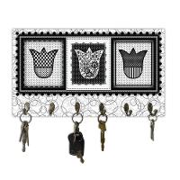 Cabideiro De Parede Porta Colar Chaves Cintos Toalhas Tulipa - 2