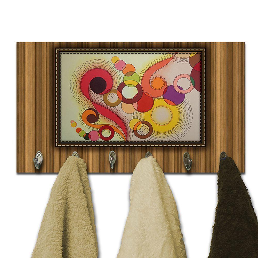 Cabideiro De Parede Porta Colar Chaves Cintos Toalhas Vibração - 4