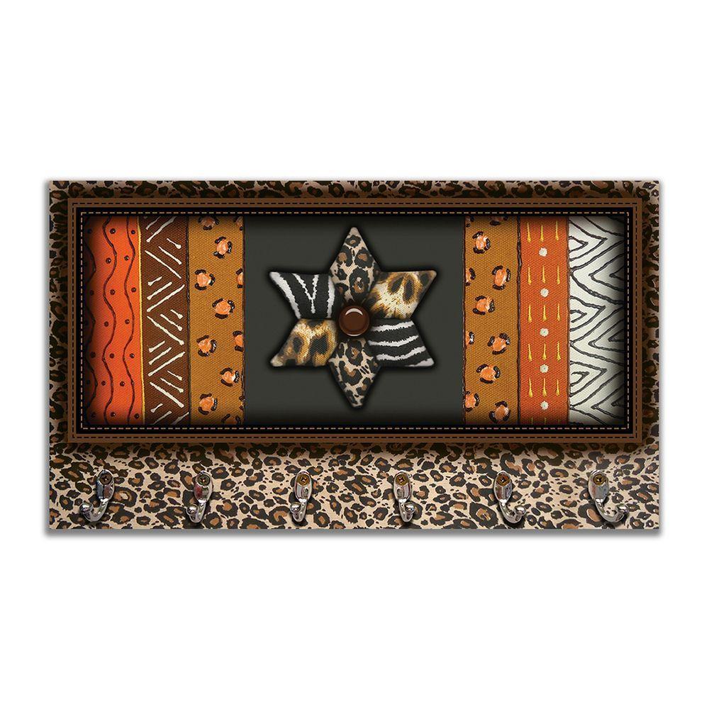 Cabideiro De Parede Porta Colar Chaves Cintos Toalhas Onçinha - 1