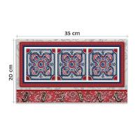 Cabideiro Parede Porta Colar Chaves Cintos Azulejo Vermelho - 5