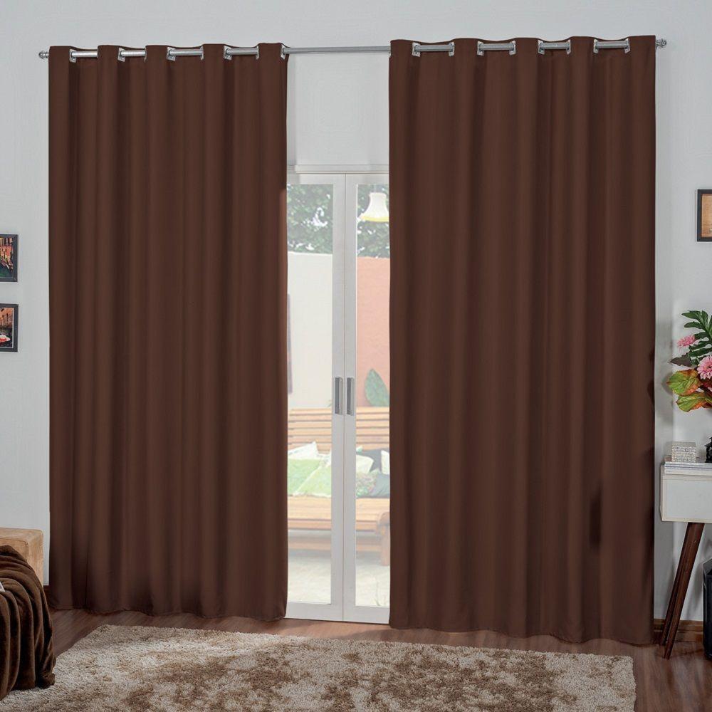 Cortina Blackout 3 Metros Tilia Varão 3,0 X 2,7 M - Marrom - 1