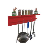 Prateleira Para Temperos E Suporte Utensílios E Panelas Cozinha Estilo Industrial Vermelho Laca - 2