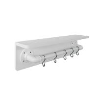 Prateleira Para Temperos E Suporte Utensílios E Panelas Cozinha Estilo Industrial Branco Laca - 5