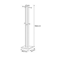 Cabideiro Para Quarto Az1018 Mdp Nogal Branco - 7