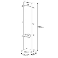 Cabideiro Grande Para Quarto Az1019 Mdp Nogal Preto - 4
