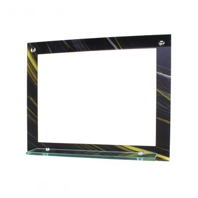 Espelho Com Prateleira 50cm X 40cm Mármore Preto Dourado