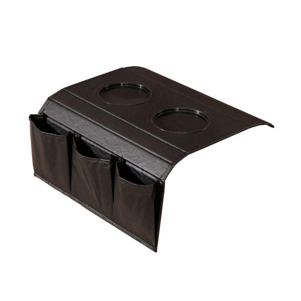 Kit 2 Bandejas Esteira Para Braço De Sofá De Couro Preto - 6