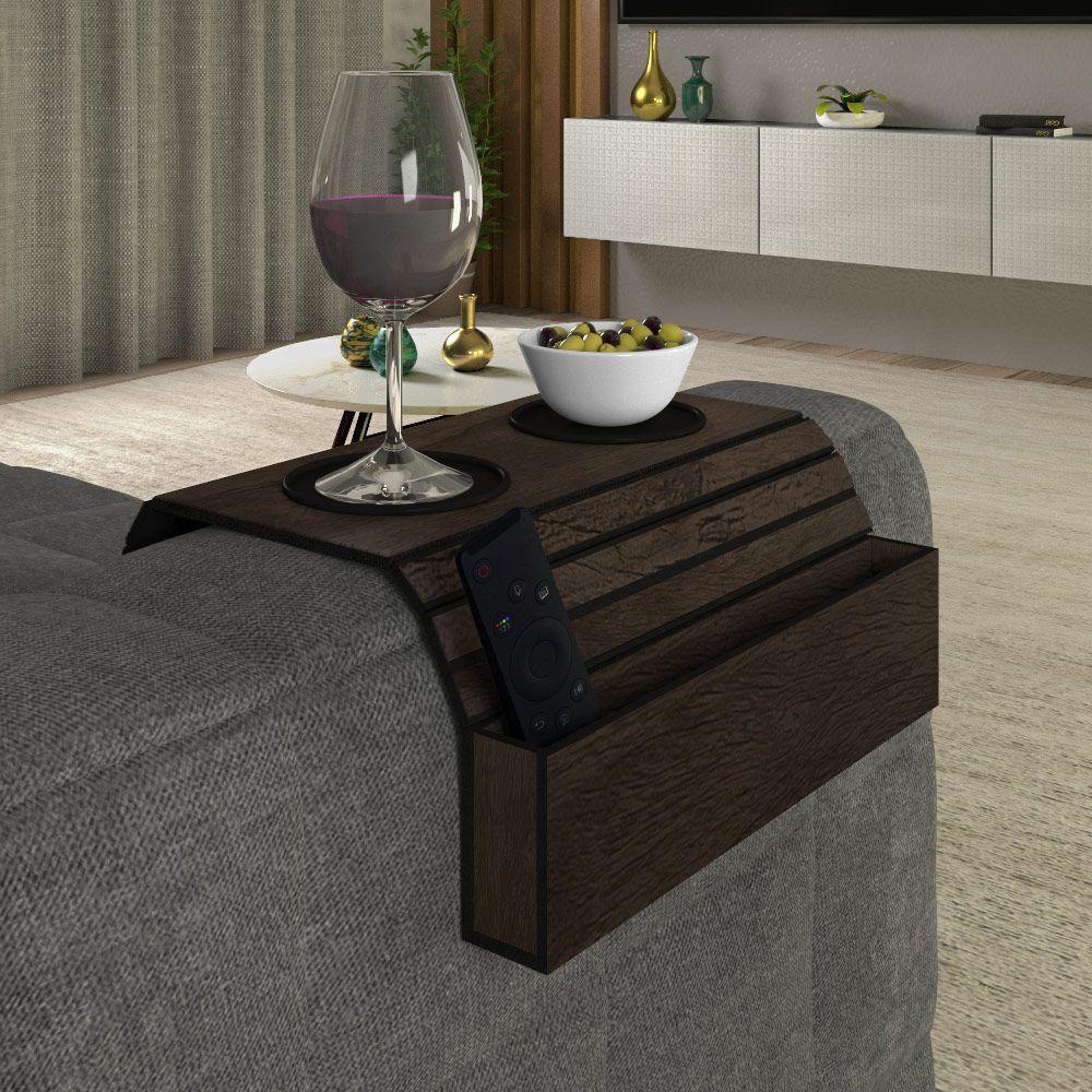 Kit 04 Esteiras Bandejas Com Suporte Para Copos E Controle - 5