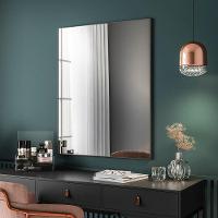 Espelho Retangular Liss 90X60Cm Moldura Em Aço Preto - 4