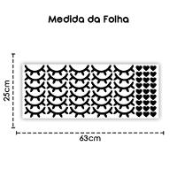Kit Adesivo De Parede Infantil Cílios E Coração Rosa - 9