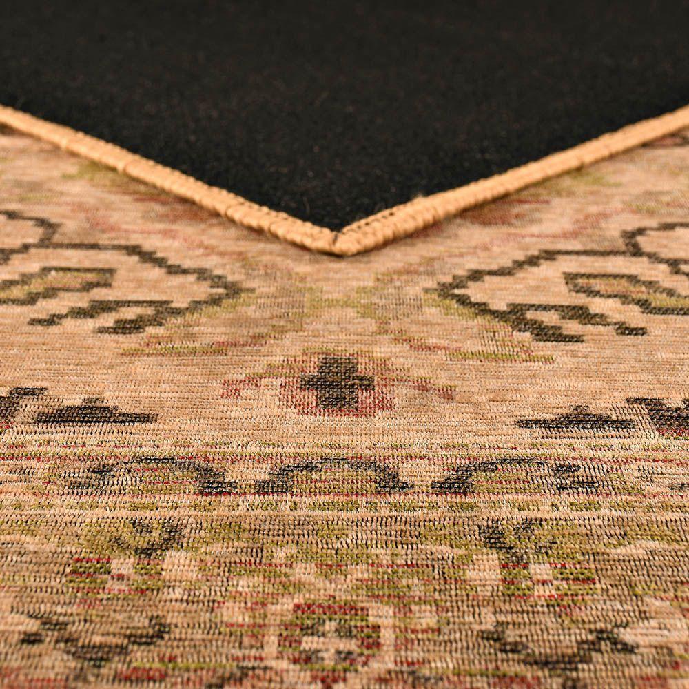 Tapete Sala Quarto Funcional Medalhão 1,00 X 1,50 Bege-72 - 3