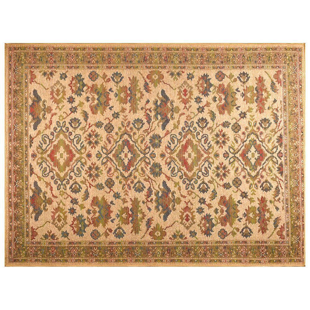 Tapete Sala Quarto Funcional Medalhão 1,00 X 1,50 Bege-72 - 5