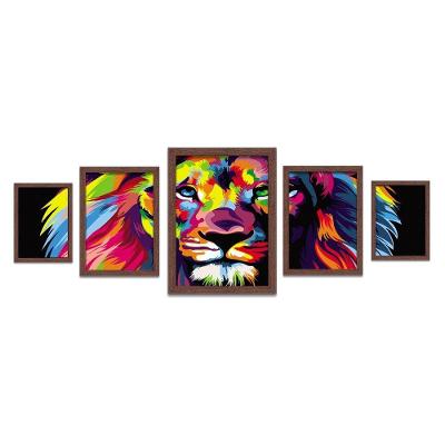 Quadro Mosaico Leão De Judá Peças Rústica