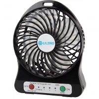 Mini Ventilador Portatil C/ Bateria Recarregável 3 Velocidades Preto