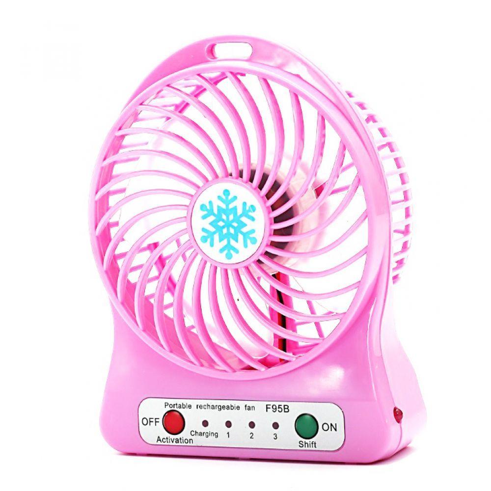 Mini Ventilador Portátil Mesa Usb Rosa - 2
