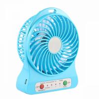 Mini Ventilador Portátil Mesa Usb Com 3 Velocidades Azul - 1