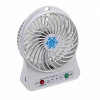 Mini Ventilador Portátil Bateria Recarregável Dobravel 3 Velocidades Branco - 1