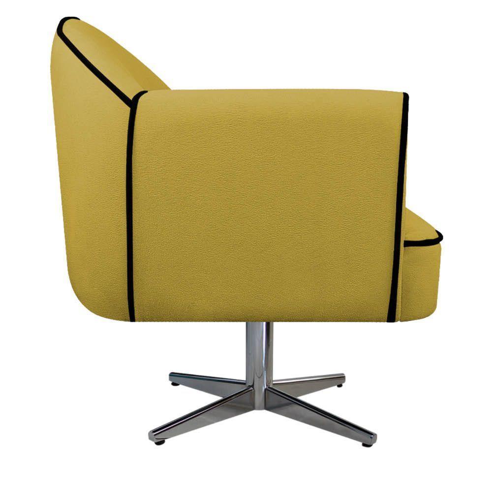 02 Poltronas Athena Base Giratória Metal Suede - 3