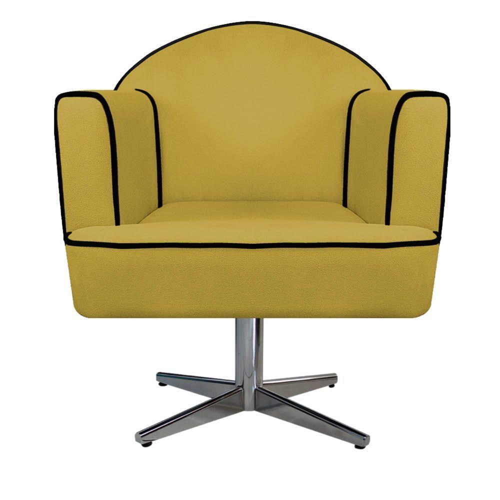 02 Poltronas Athena Base Giratória Metal Suede - 6