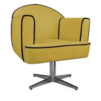 02 Poltronas Athena Base Giratória Metal Suede