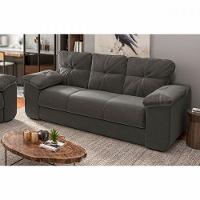 Conjunto Sofá 2 E 3 Lugares 1025 Veludo Cinza Mamflex Cinza - 2
