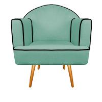 02 Poltronas Athena Pés Palito Linho - Doce Sonho Móveis - 6