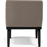 Kit 02 Poltronas Base Preto Beatriz W01 Bouclê Bege - 2